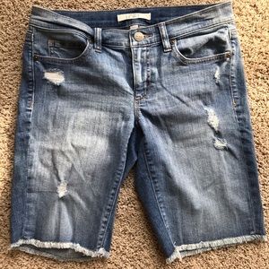 Distressed Denim Shorts
